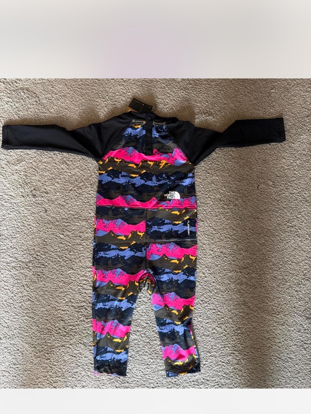 The North Face Kids Long-Sleeve One-Piece Rashguard - Black, Pink, Blue, Gold